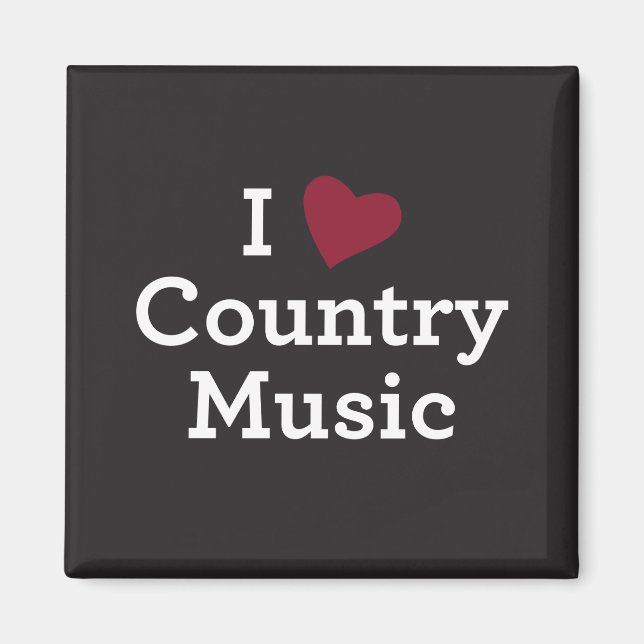 I Love Country Music Magnet (Front)