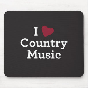 I Love Country Music Mouse Pad