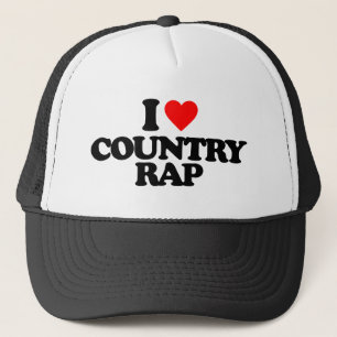 I LOVE COUNTRY RAP TRUCKER HAT