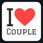 I love couple square sticker<br><div class="desc">I love couple ,  for people lovers</div>