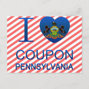 I Love Coupon, PA Postcard