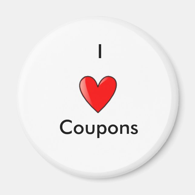 I Love Coupons Magnet (Front)