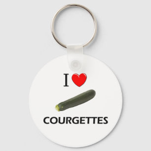 I Love Courgettes Key Ring