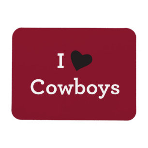 I Love Cowboys Magnet