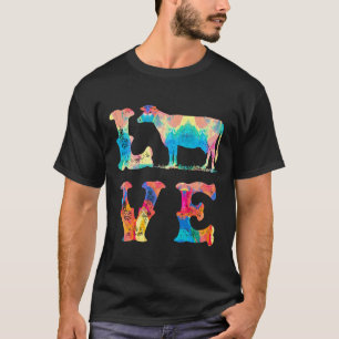 I Love Cows Cow Women Men Dairy Farmer Farm Paint T-Shirt