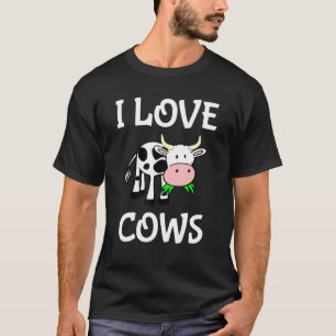 I Love Cows Cute Cow Farmer T-Shirt