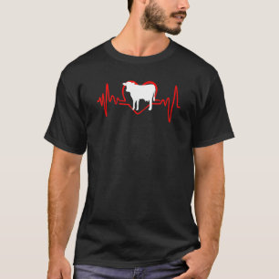 I Love Cows Heartbeat T-Shirt