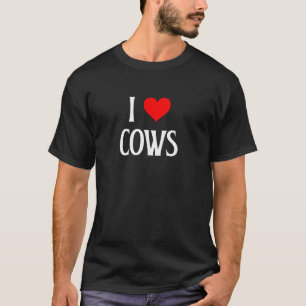 I Love Cows I Heart Cows Farm Animal Beef Cattle C T-Shirt