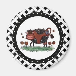 I Love Cows Magnet