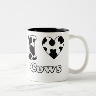 I love cows Two-Tone coffee mug