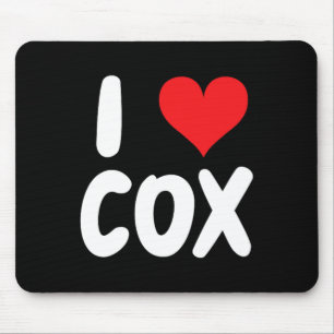 I Love Cox - Heart - Name Mouse Pad