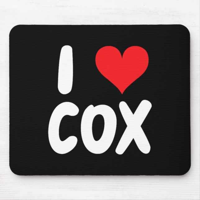 I Love Cox - Heart - Name  Mouse Pad (Front)