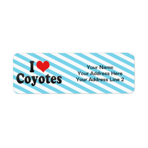 I Love Coyotes Return Address Label