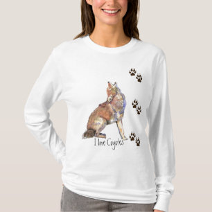 I love Coyotes Tracks Animal Shirt