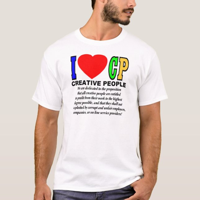 I Love CP (Creative People) T-Shirt (Front)