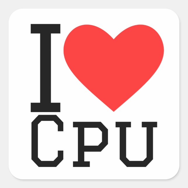 I love cpu square sticker (Front)