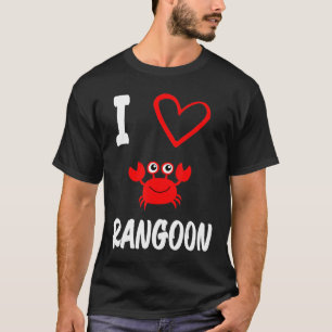 I Love Crab Rangoon  Cute Crab T-Shirt