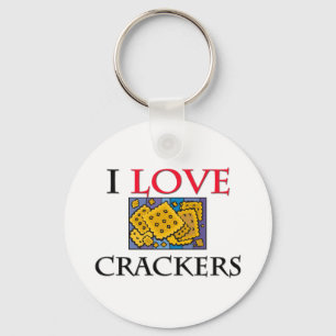 I Love Crackers Key Ring