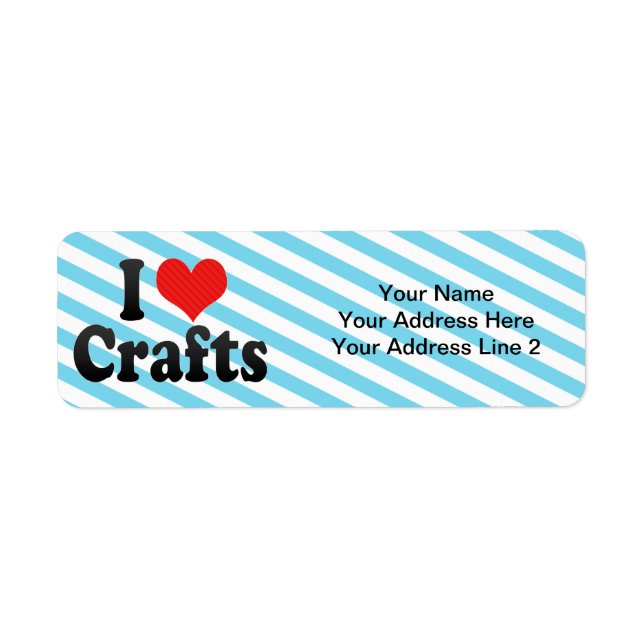 I Love Crafts Return Address Label (Front)