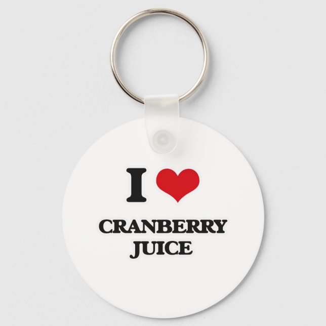 I Love Cranberry Juice Key Ring (Front)