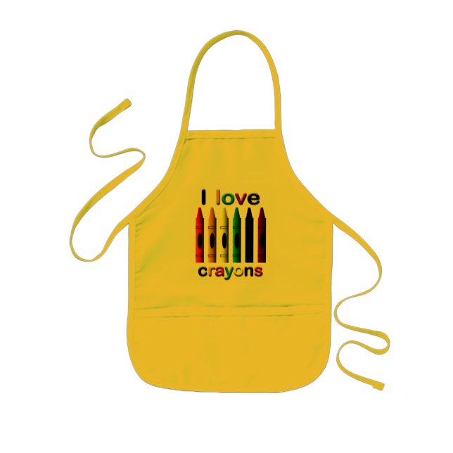 I Love Crayons Apron (Front)