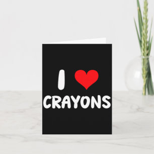 I Love Crayons - Heart - Colours Colouring Books S Card