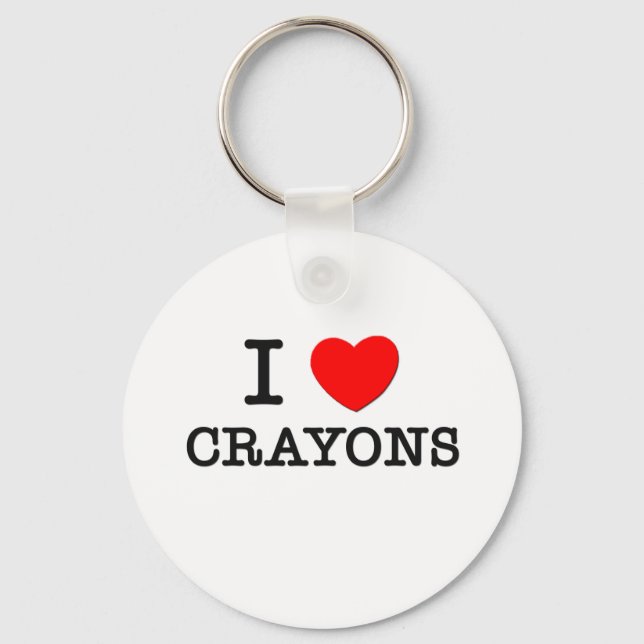 I Love Crayons Key Ring (Front)