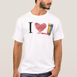 I Love Crayons T-Shirt