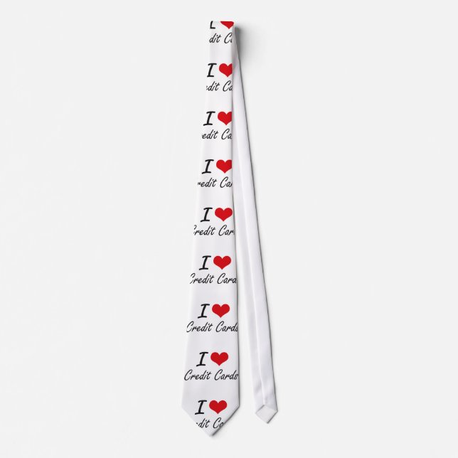 I love Credit Cards Tie (Front)