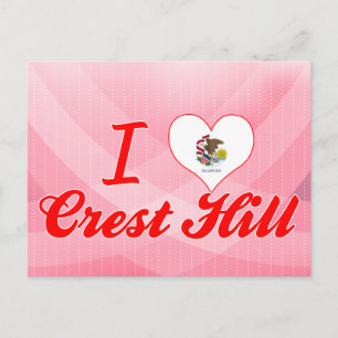 I Love Crest Hill, Illinois Postcard