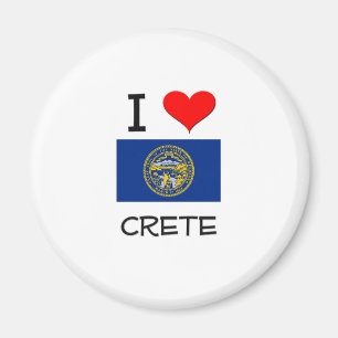I Love Crete Nebraska Magnet