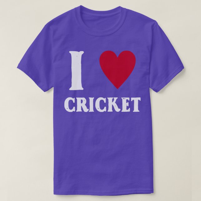 I Love Cricket5  T-Shirt (Design Front)