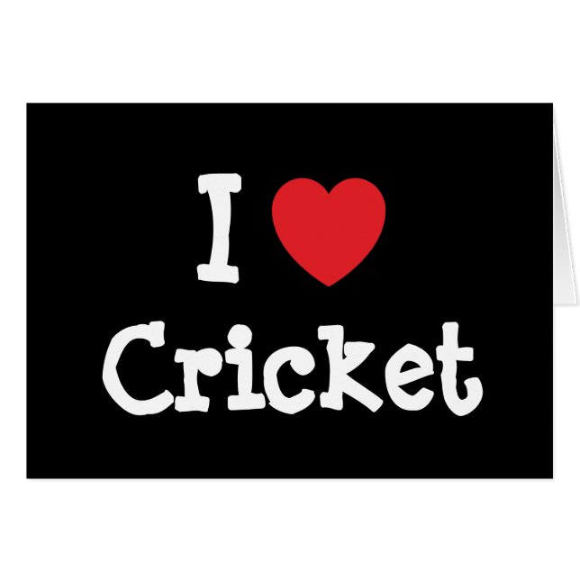 I love Cricket heart custom personalised (Front Horizontal)