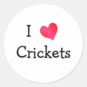 I Love Crickets Classic Round Sticker