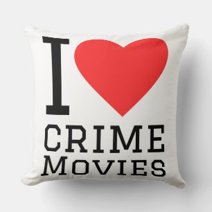 I love crime movies cushion