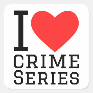 I love crime series square sticker