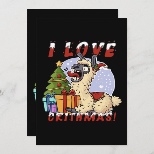 I LOVE CRITHMAS Llama  (Front/Back)