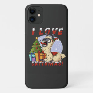 I LOVE CRITHMAS Llama iPhone 11 Case