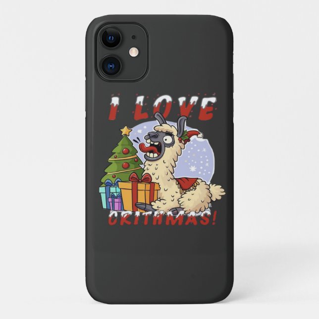 I LOVE CRITHMAS Llama  Case-Mate iPhone Case (Back)