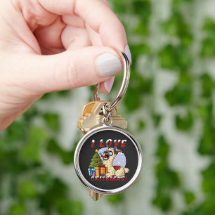 I LOVE CRITHMAS Llama Key Ring