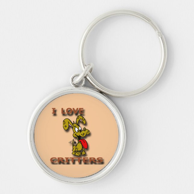 I Love Critters D Key Ring (Front)