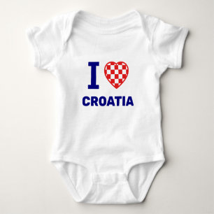 I love croatia baby bodysuit