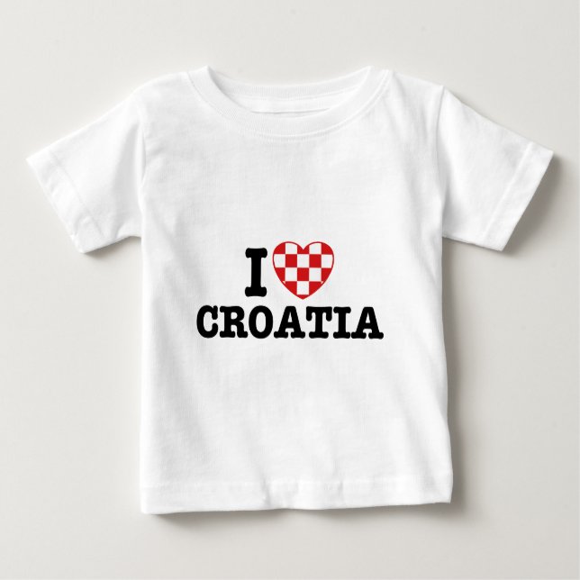 I Love Croatia Baby T-Shirt (Front)