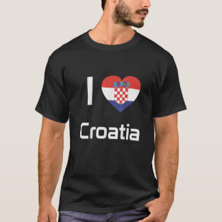 I Love Croatia  CROATIA Flag Vintage T-Shirt