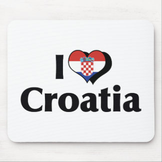 I Love Croatia Flag Mouse Pad
