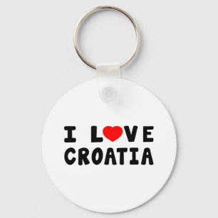 I Love Croatia Key Ring