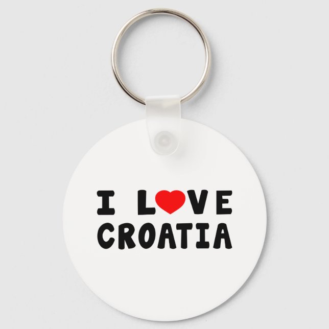 I Love Croatia Key Ring (Front)
