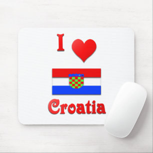 I Love Croatia Mouse Pad