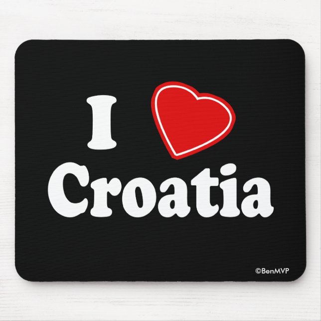 I Love Croatia Mouse Pad (Front)