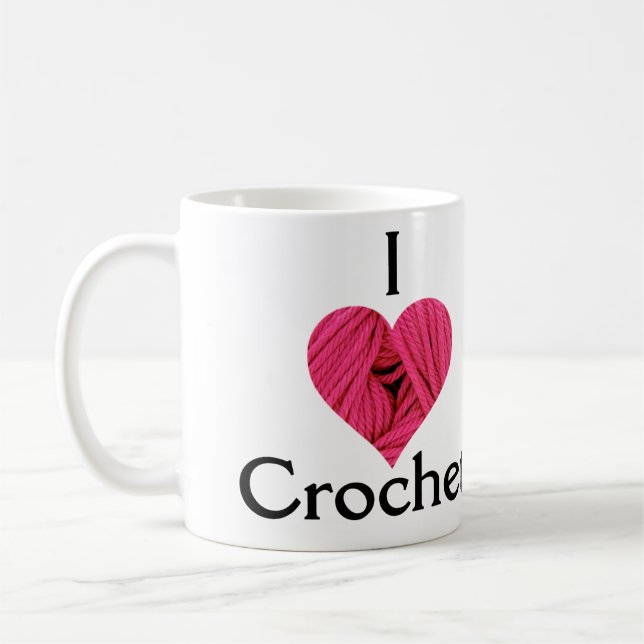 I Love Crochet mug (Left)